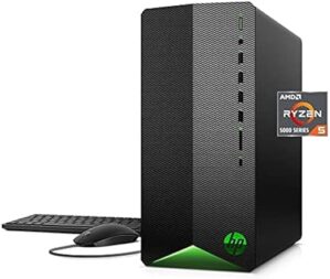 2021 Newest HP Pavilion Gaming Desktop Computer, AMD 6-Core Ryzen 5 5600G Processor(Beat i7-8700, Upto 4.4GHz), AMD Radeon RX5500 4 GB, 8GB RAM, 256GB PCIe NVMe SSD,Mouse and Keyboard, Win 10 Home