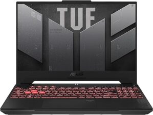 ASUS TUF Gaming A15 FA507NU-LP031W Mecha Gray, AMD R7 7735HS 16GB 512GB SSD, NV RTX4050, 6GB Graphics,WIN11 HOME, 15.6" FHD 1920X1080 144Hz, HD Webcam, Backlit-RGB-Eng-Arb-KB (Upgraded)