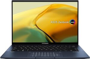 ASUS Zenbook 14 OLED UX3402ZA-OLEDI7B (Ponder Blue), Slim Laptop, i7-1260P 16GB 512GB SSD, WIN11 HOME, 14- inch 2.8K (2880 x 1800) OLED 16:10 OLED, FHD Webcam, Fingerprint, Backlit-Eng-Arb-KB