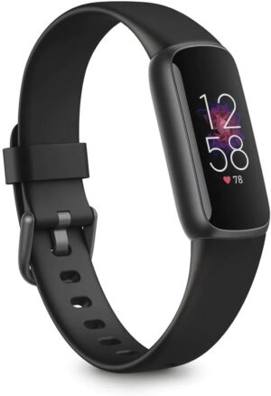 Fitbit Luxe Fitness And Wellness Tracker With Stress Management, Sleep Tracking And 24/7 Heart Rate, Black/Graphite Stainless Steel, One Size, S & L Bands Included