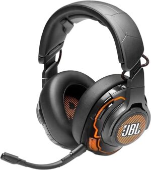 JBL Quantum ONE USB Wired PC Over-Ear Professional Gaming Headset, Head-Tracking QuantumSPHERE 360, 3D-Audio Positioning, Next-Gen Ergonomic, Active Noise Cancelling, PC & Consoles Compatible - Black