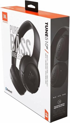 JBL TUNE T510BT WIRELESS ON-EAR HEADPHONES, BLACK
