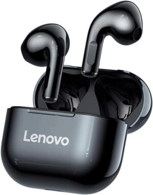 Lenovo LivePods LP40 TWS Semi-In-Ear Earbuds BT 5.0 True Wireless Earbuds with Touch Control Handsfree Call Stereo Sound Noise Cancelling Headphones with Two-Ear Design