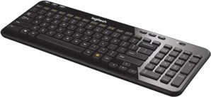 Logitech K360 Wireless USB Desktop Keyboard — Compact Full Keyboard, 3-Year Battery Life (Glossy Black)