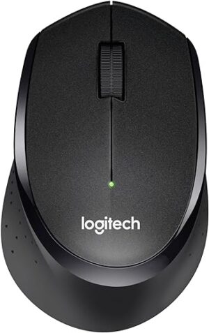Logitech M330 Silent Plus Wireless Mouse, 2.4Ghz With Usb Nano Receiver, 1000 Dpi Optical Tracking, 2-Year Battery Life, Compatible With Pc, Mac, Laptop, Chromebook - Black