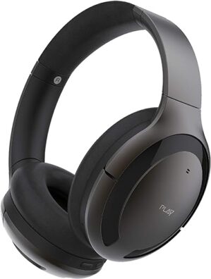 Playgo Bh70 Ai Driven Wireless Headphones With Active Noise Cancellation, Smart Touch & Talk, Auto Pause & Play And More Than 24 Hours Playtime (Graphite Grey), Bluetooth