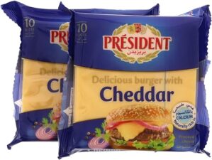 President Burger Cheddar Slice Cheese, 2 x 200 g