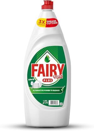 Fairy Plus Original Dishwashing Liquid Soap, With Alternative Power To Bleach, 1.25L