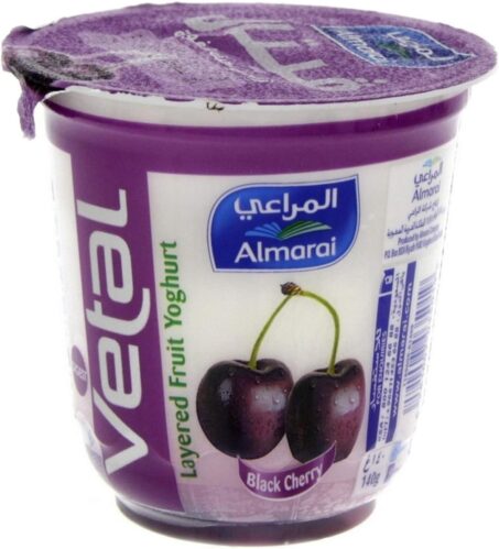 Al Marai Vetal Layered Fruit Yoghurt Black Cherry 140g