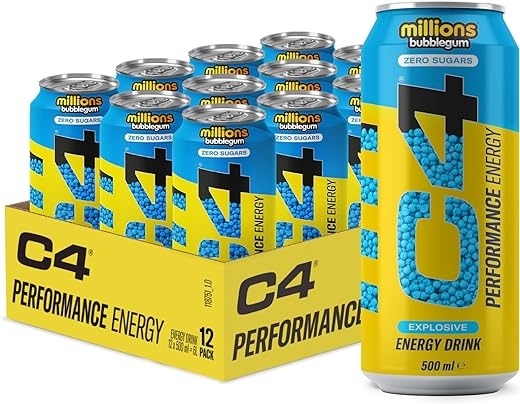 C4 Performance Energy Drinks Millions Bubblegum 500ml (12 Pack)