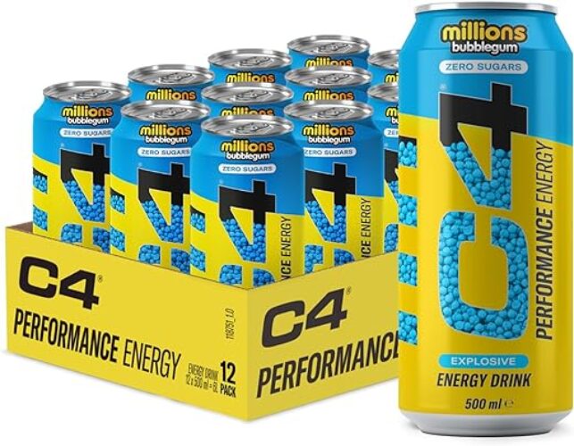 C4 Performance Energy Drinks Millions Bubblegum 500ml (12 Pack)