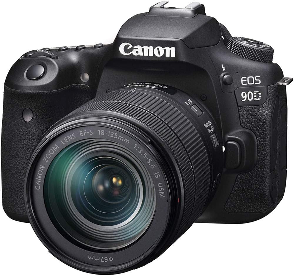 Canon EOS 90D DSLR Camera Black + EFS 18-135mm Lens