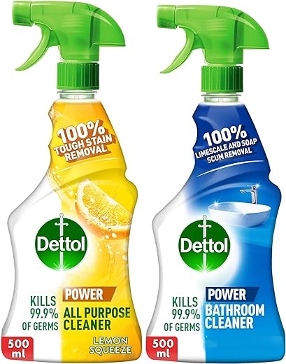 Dettol Power Bathroom Cleaner 500 ml + All Purpose Cleaner 500 ml