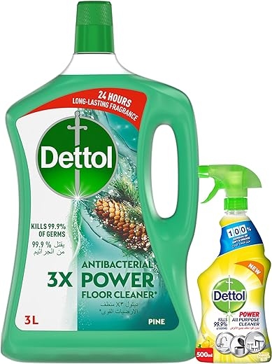 Dettol Floor Cleaner Pine 3Litre + All Purpose Cleaner