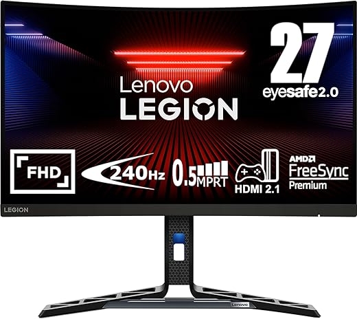 Lenovo 67B6GAC1AE Legion R27fc-30 FHD Curved Gaming Monitor 27inch
