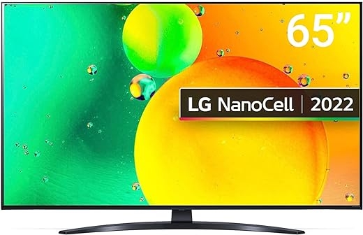 LG NanoCell TV 65 inch NANO84 Series, Cinema Screen Design 4K Active HDR webOS22 with ThinQ AI 65NANO846QA