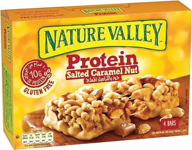 Nature Valley Salted Caramel Nut Protein Bar 40g Pack of 4