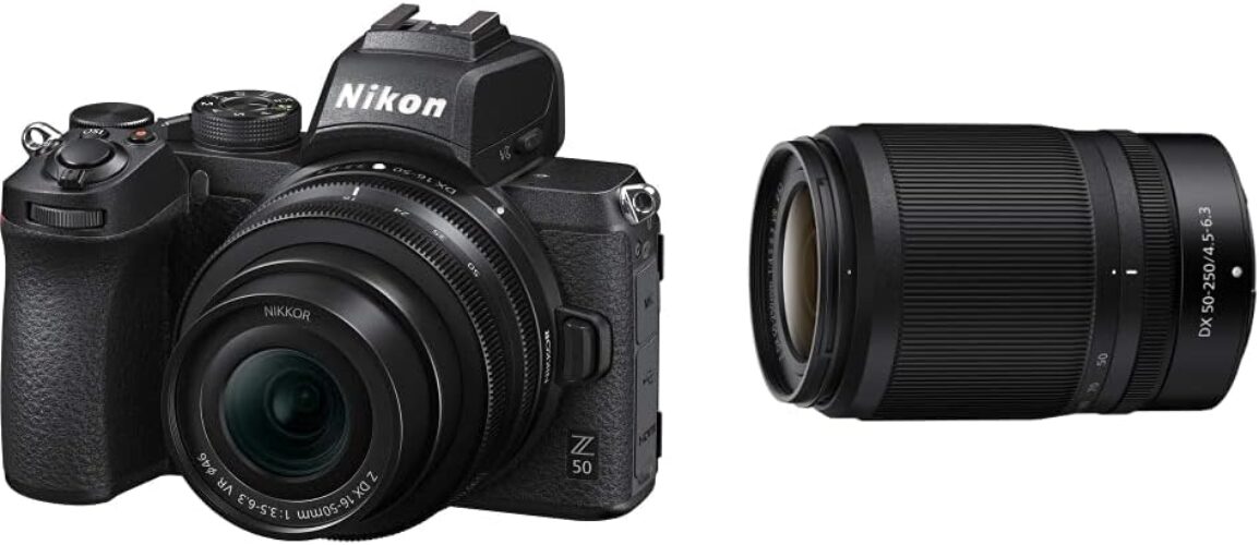 Nikon Z50 Mirrorless Digital Camera Black + Z DX 16-50MM VR + Z DX 50-250mm