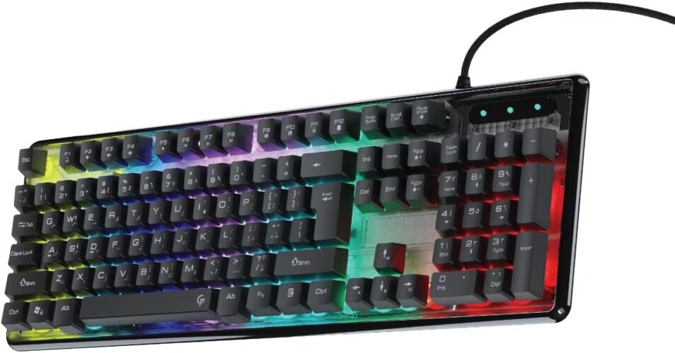 Porodo Lucid Gaming Keyboard, Black, PDX216