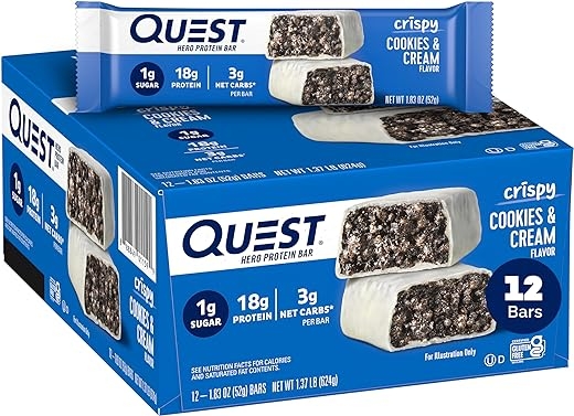 QUEST NUTRITION 12-Piece Protein Bars – Cookies And Cream