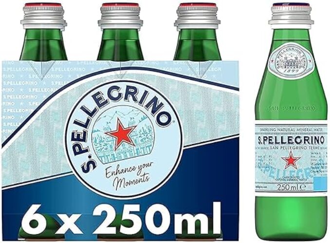 San Pellegrino Sparkling Natural Mineral Water 250ml Pack of 6