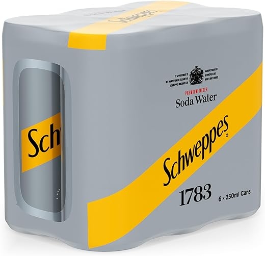 Schweppes Premium Mixer Soda Water 6 x 250 ml