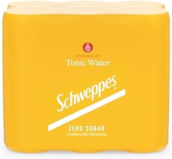 Schweppes Tonic Water Carbonated Drink Can 250ml Pack of 6