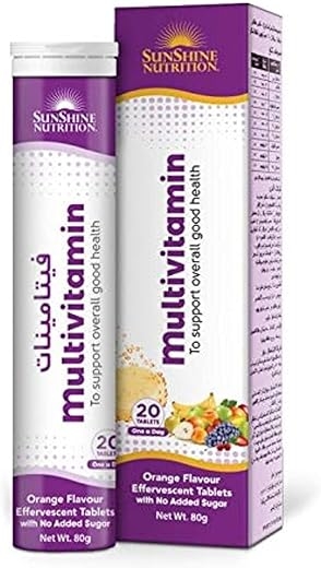 Sunshine Nutrition Multivitamin Effervescent, 20 Tablets
